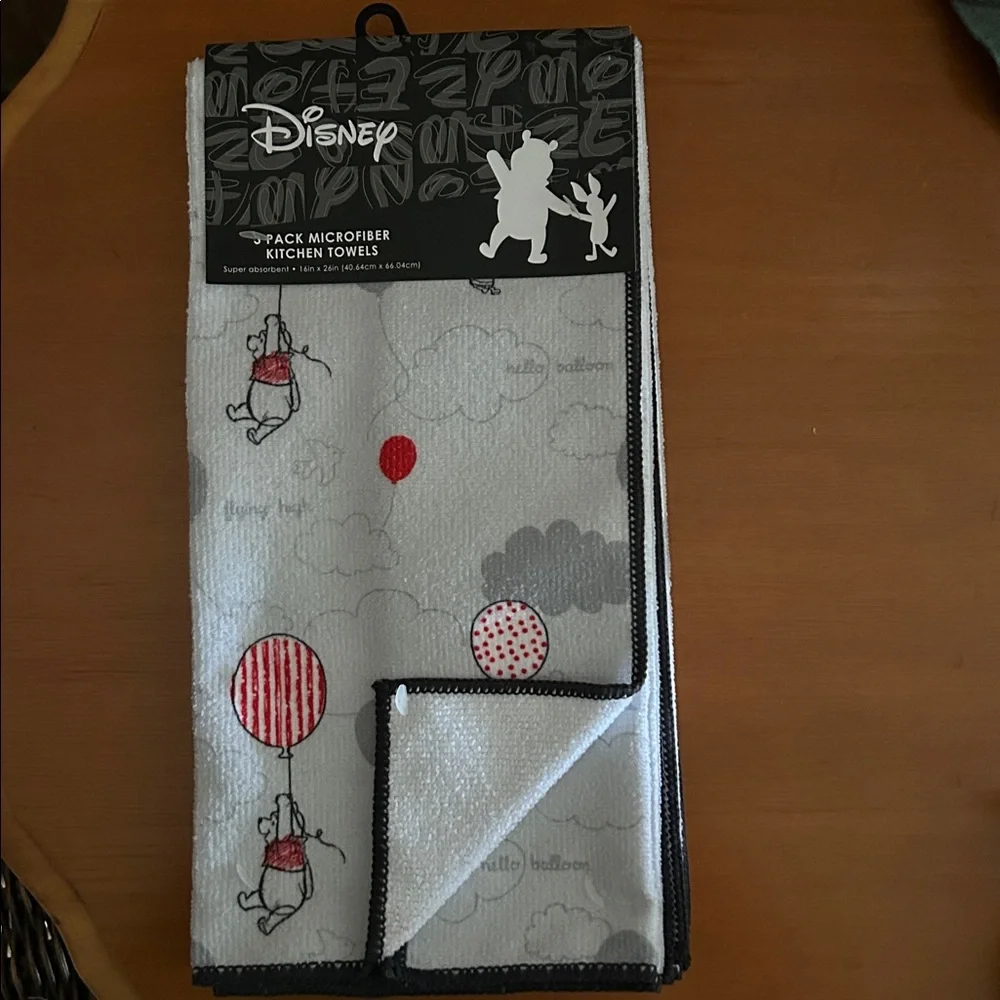 Disney Red and Gray Winnie the Pooh Towels
